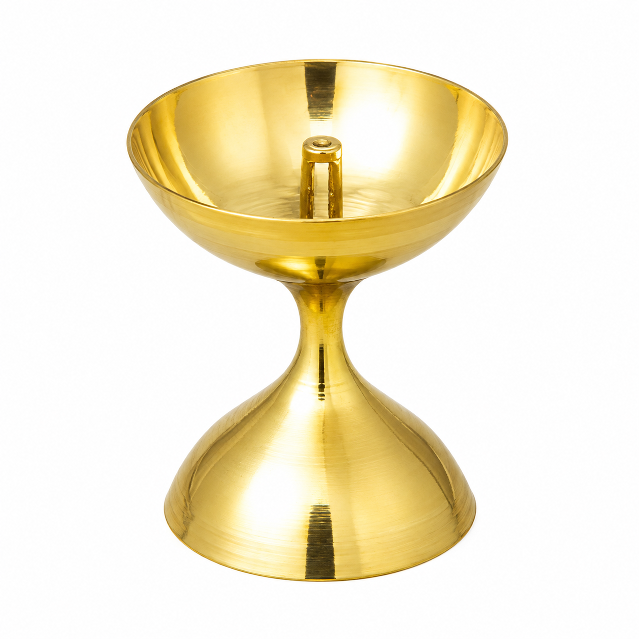 Crystal Oil Diya | Brass | Small | 30 GM | Handmade Sacred Lamp | Pooja & Gifting