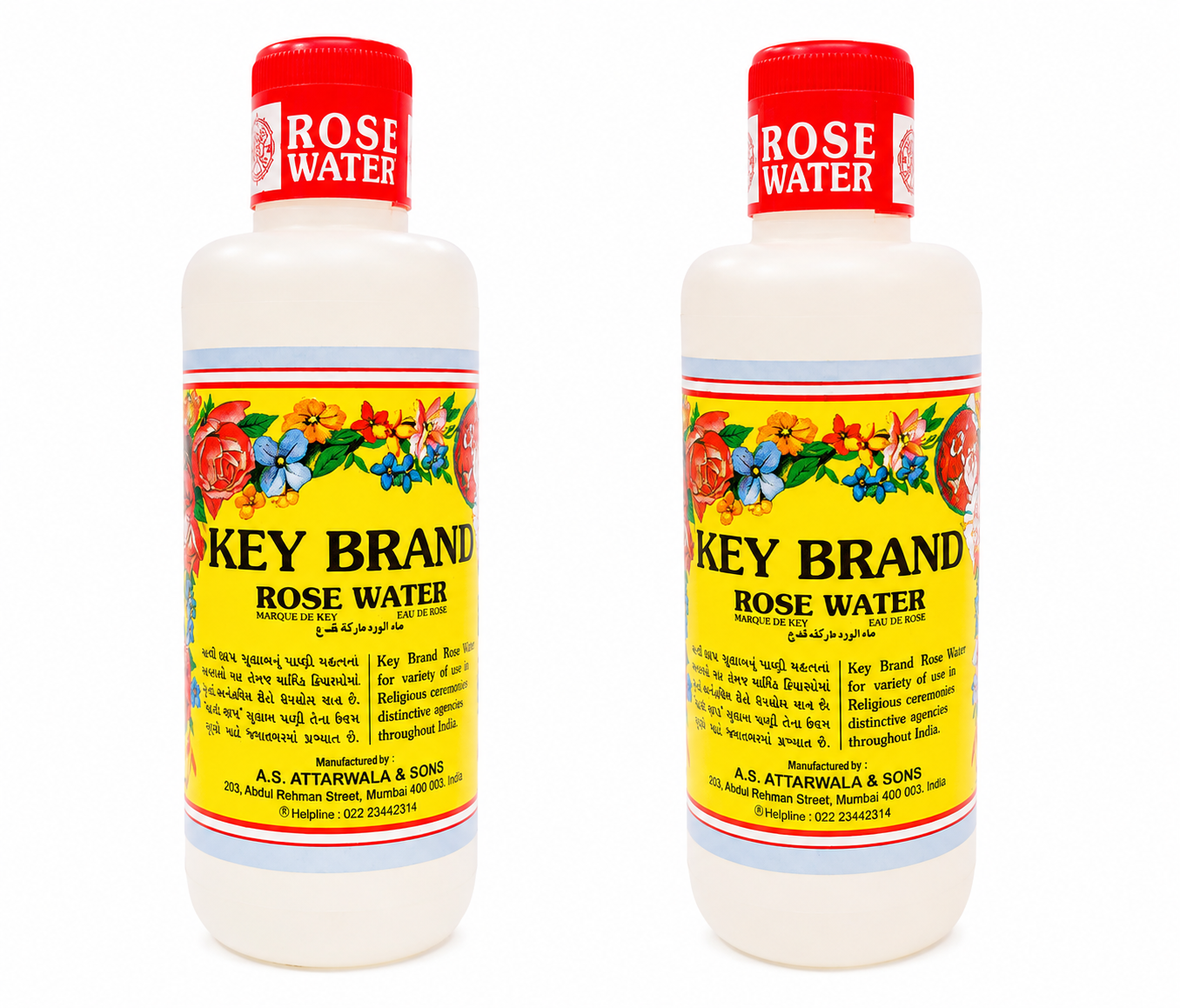 Key Brand Pure Rose Water | 600 ml | Pooja Abhishek & Skincare | All Skin Types
