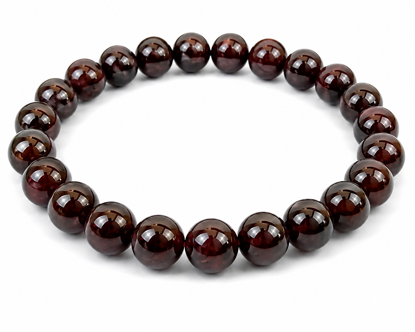 Natural Garnet Bracelet | Reiki Feng Shui | 22 Beads 8mm | Charged by Reiki Grand Master | 7 Chakra | Men & Women