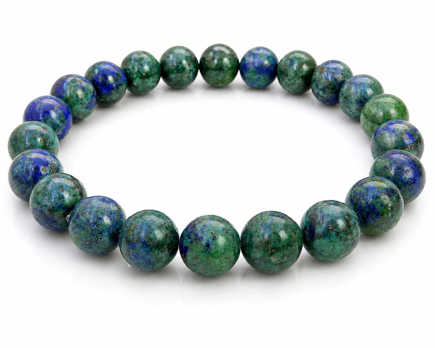 Natural Malachite Bracelet | Reiki Feng Shui | 22 Beads 8mm | Charged by Reiki Grand Master | 7 Chakra | Men & Women