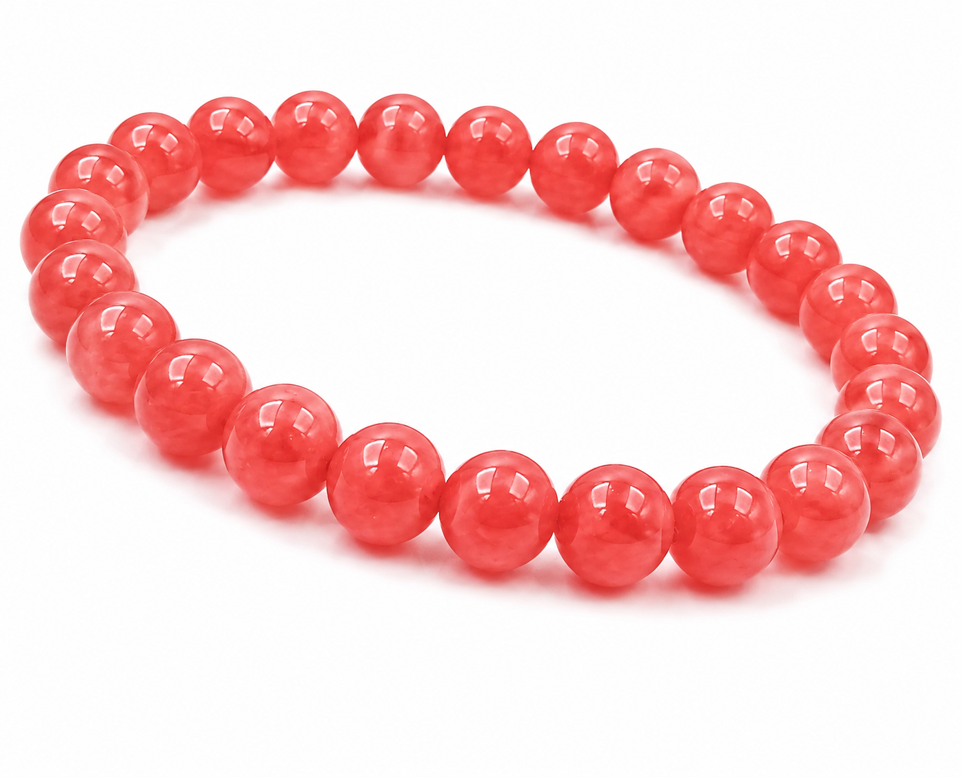 Natural Red Jasper Bracelet | Reiki Feng Shui | 22 Beads 8mm | Charged by Reiki Grand Master | 7 Chakra | Men & Women