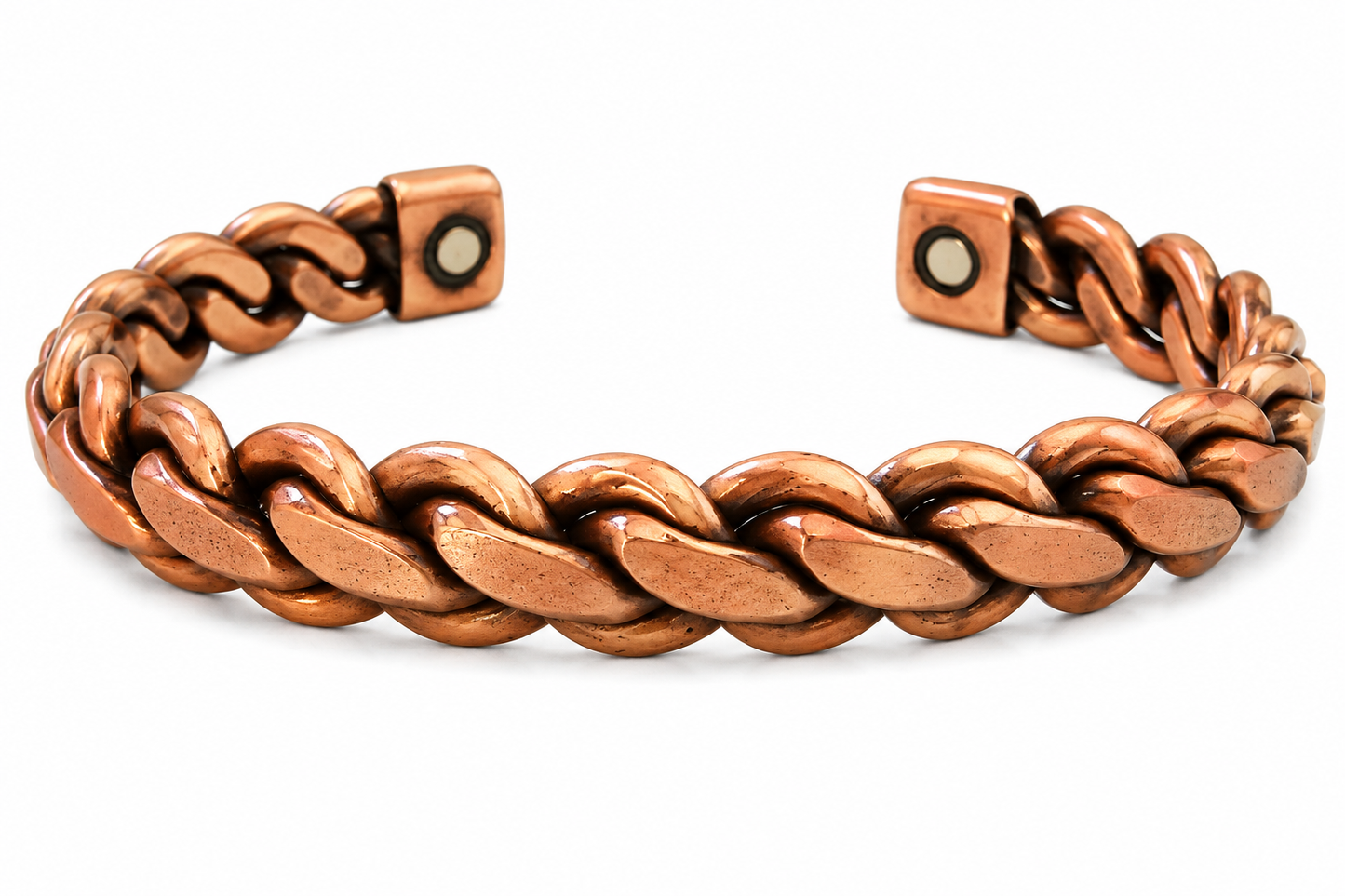 Pure Copper Kada Bracelet | Glossy Finish | 9mm Wide | Magnetic Clasp | 30g | Men & Women | Everyday Wear