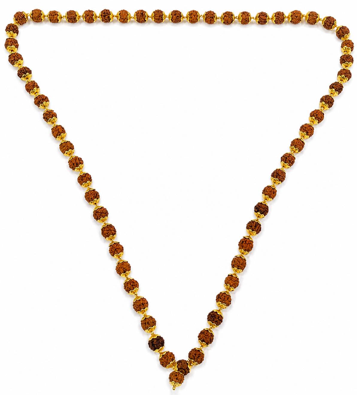 Rudraksha Mala | Golden Colour | Cleanses Mind Body & Soul | Health Happiness & Protection | Japa & Pooja