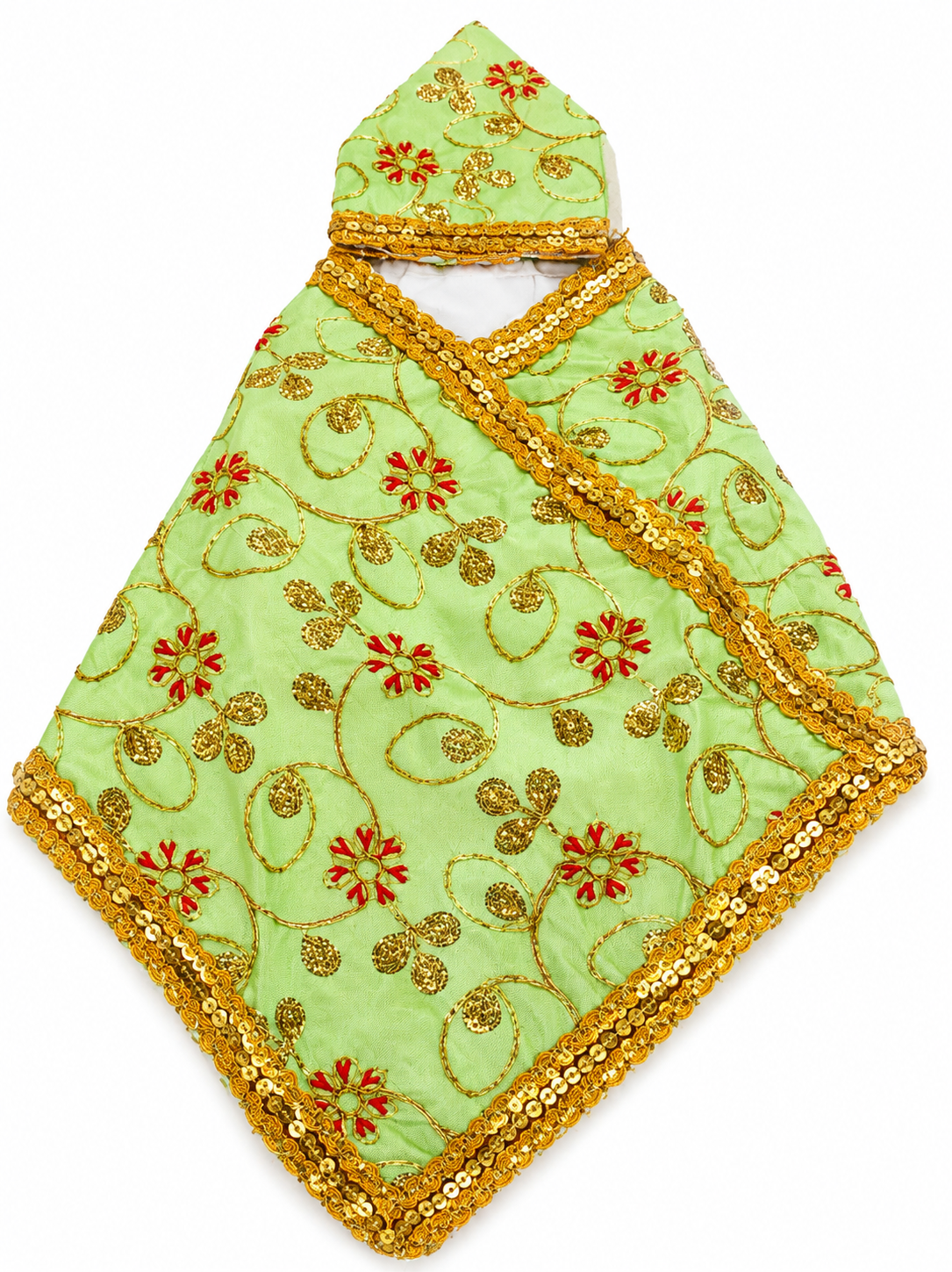 Shirdi Sai Baba Idol Dress with Pagdi | Pack of 6 | Size No. 2 | Mix Colours & Designs | Fancy Zari Work | Dry Clean