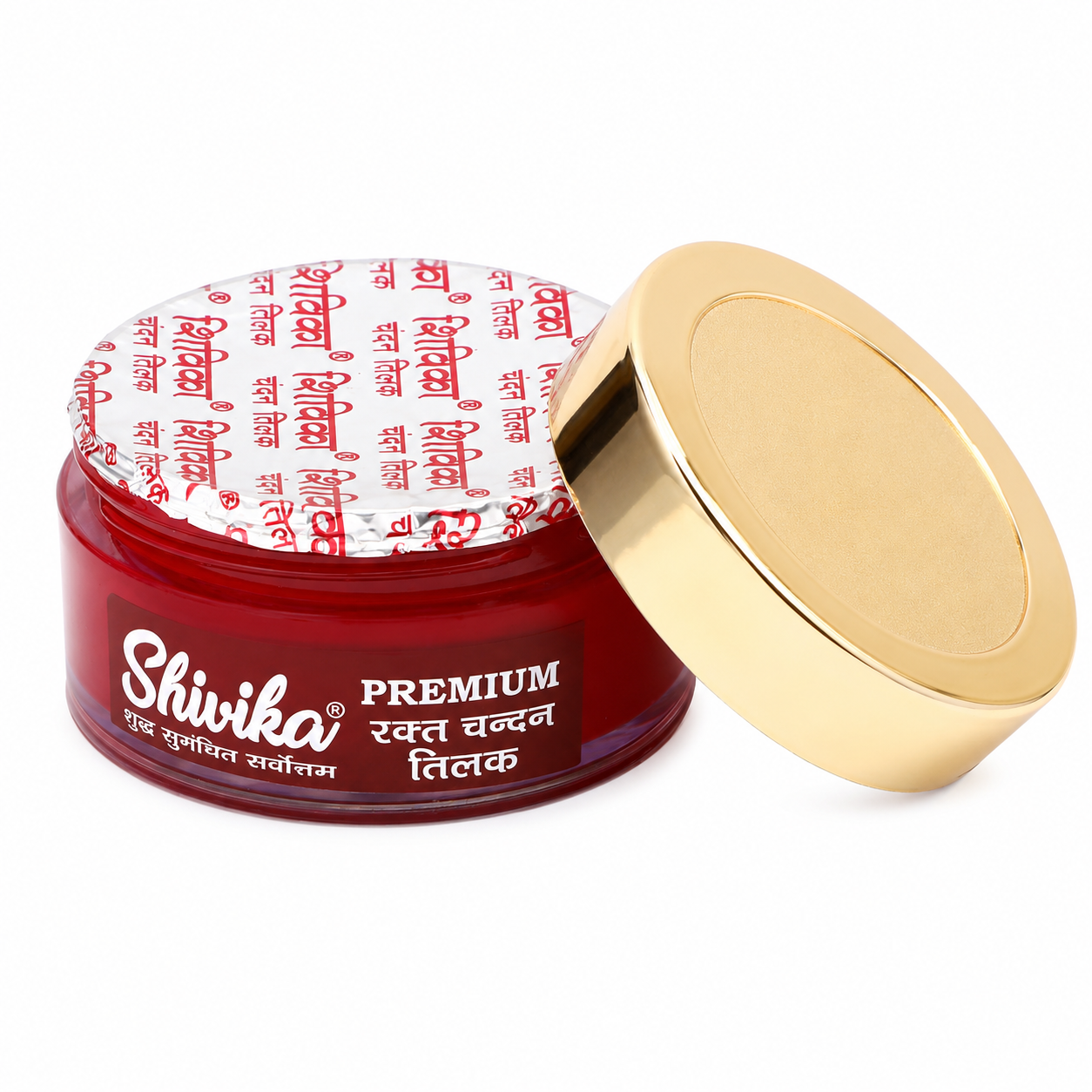 Shivika Premium Red Chandan Tilak | Natural Saffron & Rose Water | Pooja Essentials