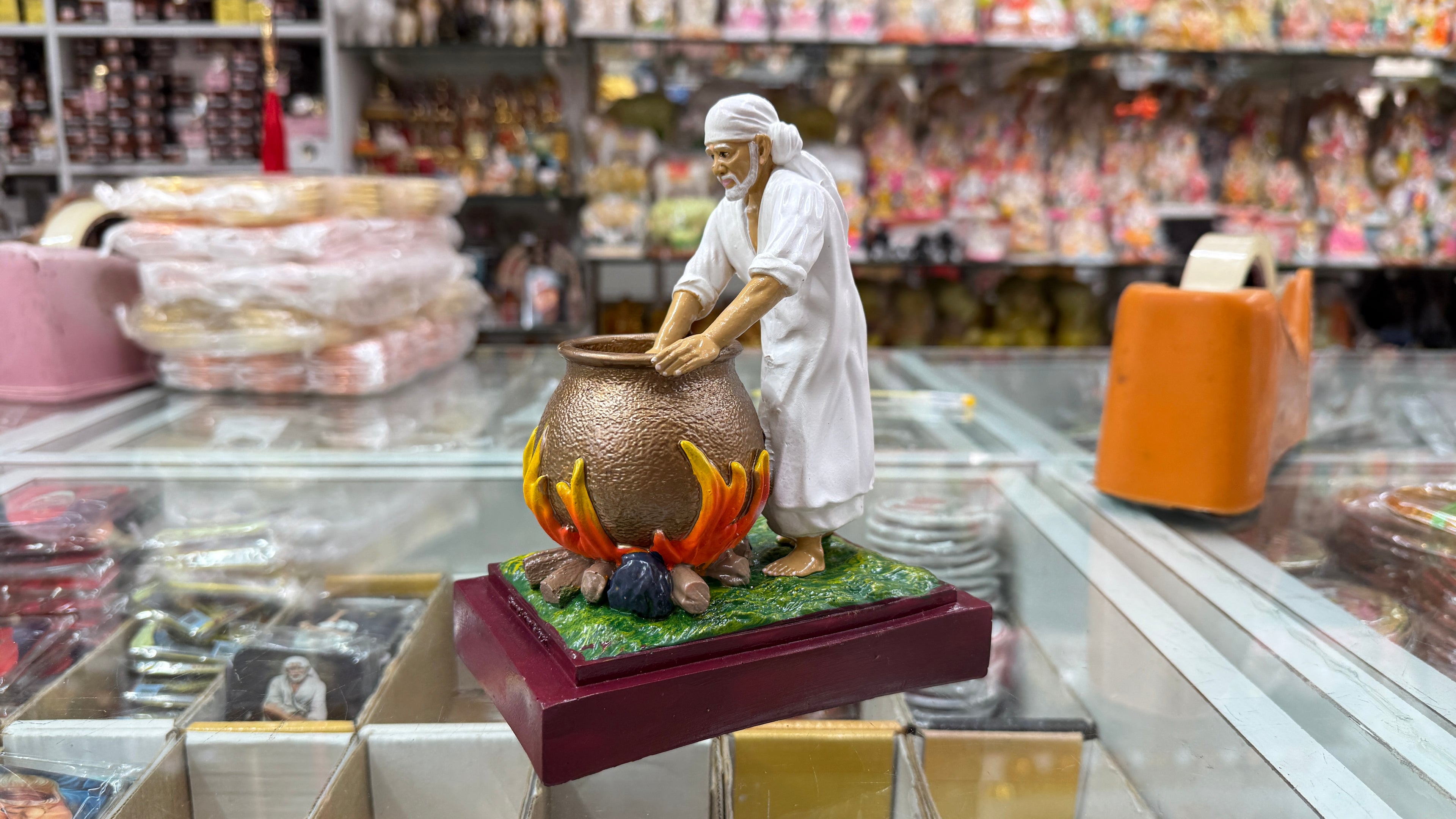 Sai Baba Making Food Handi