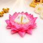 Sai Baba Sacred Charan Paduka on Pink Lotus | Devotional Feet Idol for Pooja & Home Mandir