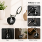 Shirdi Sai Baba Heart-Shaped Crystal Keychain | Devotional Key Ring for Car, Bike, Home Keys & Bags