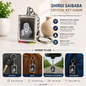 Shirdi Sai Baba Crystal Keychain | Devotional Key Ring for Car, Bike, Home Keys & Bags