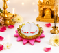 Sacred Sai Baba Charan Paduka on Lotus – Decorative Holy Feet Showpiece for Home Mandir, Pooja & Gifting