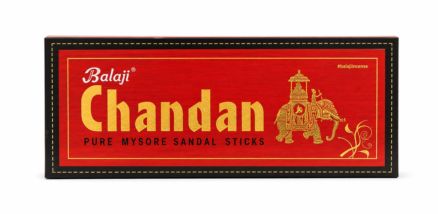 Balaji Chandan Pure Mysore Sandal Sticks | 10 Sticks | 11 Inch | Long Lasting | Best Quality | Pooja