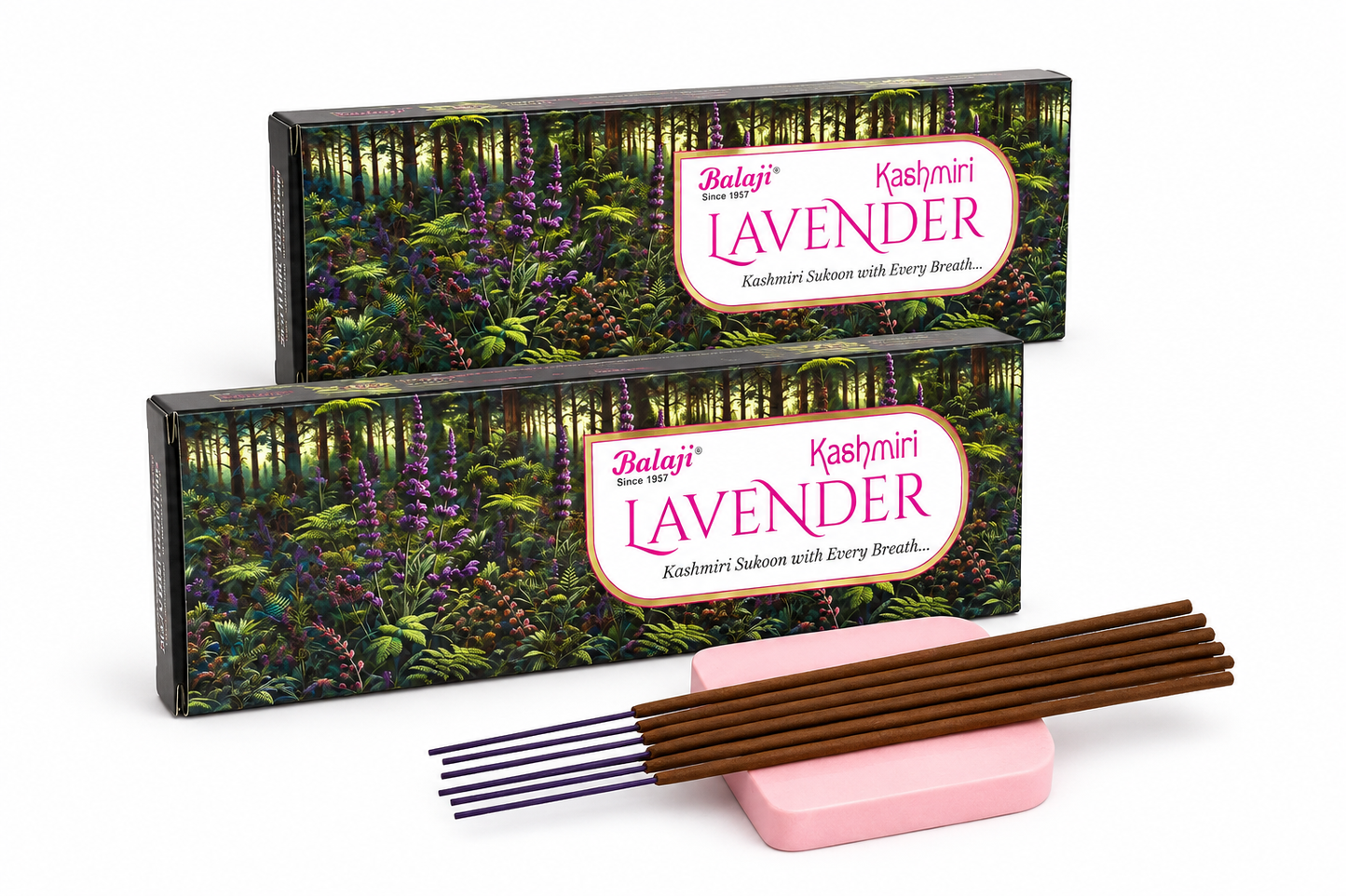 Balaji Kashmiri Lavender | 250 GM | Premium Incense Sticks | Kashmiri Sukoon | Pooja & Aromatherapy