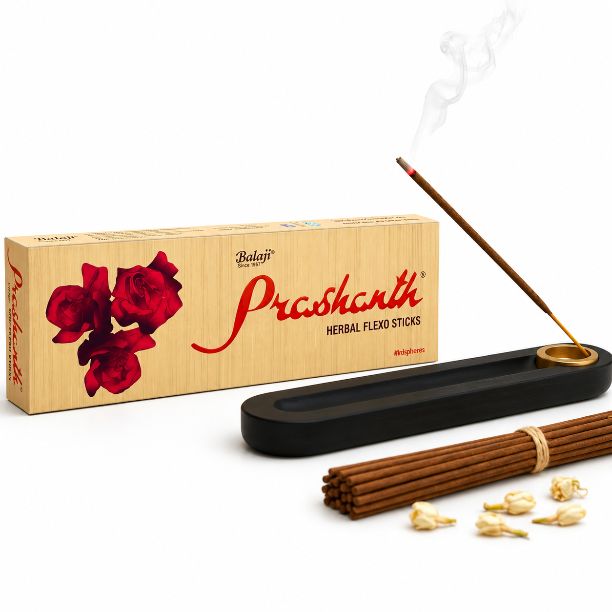 Balaji Prashanth Herbal Flexo Sticks | 250 GM | Natural Herbal Incense | Pooja Meditation & Aromatherapy
