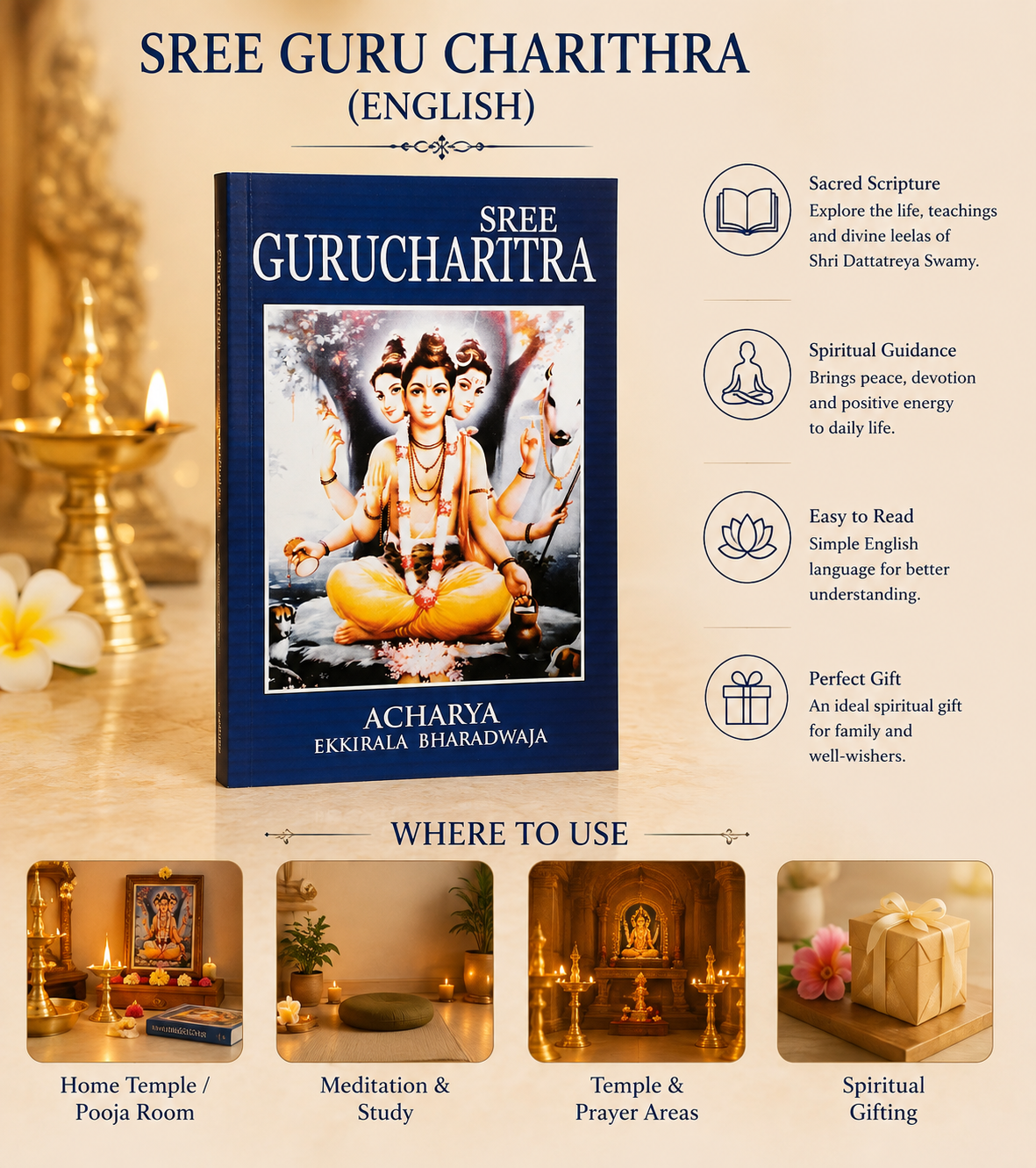 Sree Guru Charithra (English) | Acharya Ekkirala Bharadwaja | Spiritual & Devotional Book