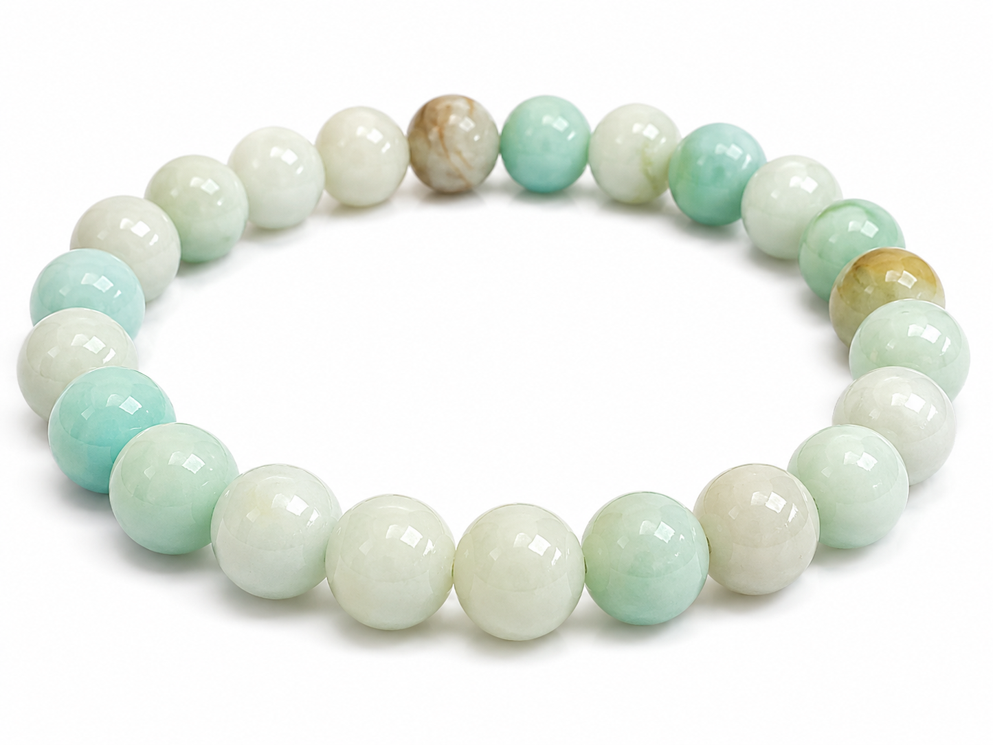 Natural Amazonite Bracelet | Reiki Feng Shui | 22 Beads 8mm | Charged by Reiki Grand Master | 7 Chakra | Men & Women