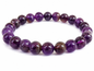 Natural Amethyst Bracelet | Crystal Gemstone | 22 Beads 8mm | Stretchable | Women | Everyday Wear | Wisdom & Enlightenment
