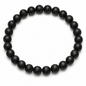 Natural Black Onyx Bracelet | Premium | Saturn Leo Birthstone | Crystal Gemstone | 22 Beads | Stretchable | 18g | Men