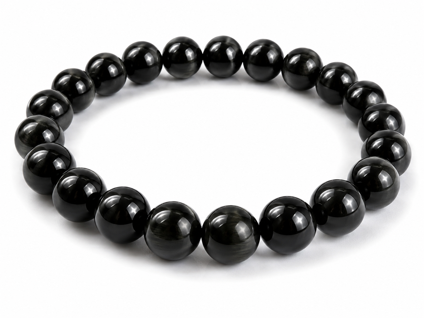 Natural Black Tourmaline Bracelet | Crystal Gemstone | Stretchable | 18g | Men | Everyday Wear