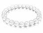 Natural Clear Quartz Sphatik Bracelet | Reiki Feng Shui | 25 Beads 8mm | Charged by Reiki Grand Master | 7 Chakra | Men & Women