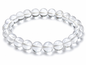 Natural Clear Quartz Sphatik Bracelet | Reiki Feng Shui Healing | 25 Beads 8mm | Stretchable | Men & Women