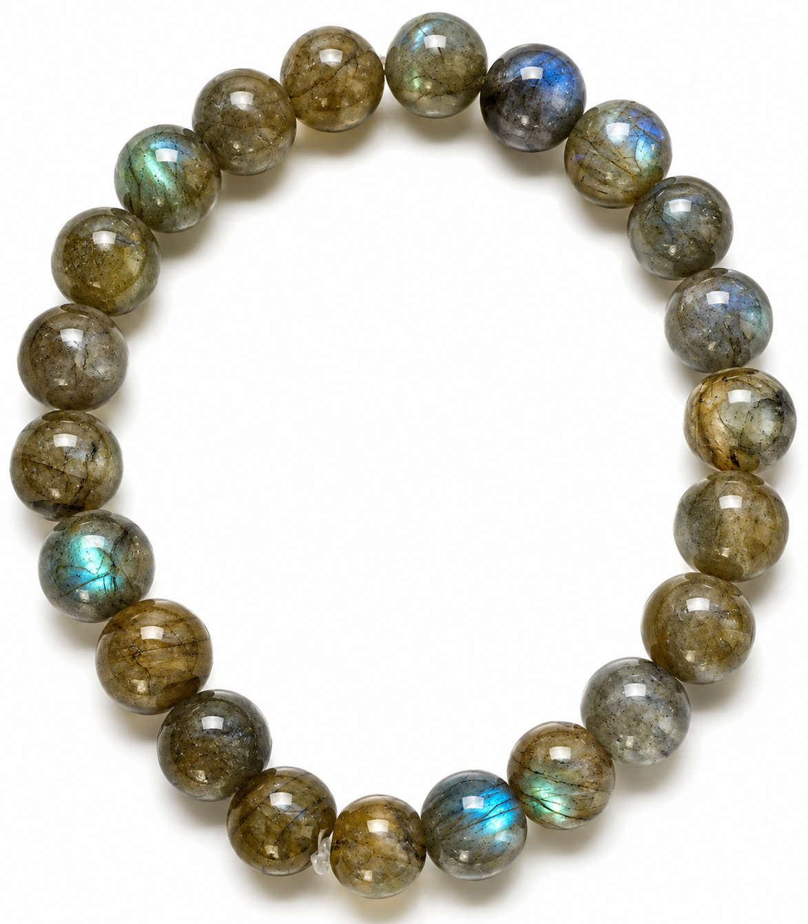 Natural Labradorite Bracelet | Reiki Feng Shui | 22 Beads 8mm | Charged by Reiki Grand Master | 7 Chakra | Men & Women