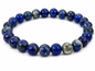 Natural Lapis Lazuli Bracelet | Reiki Feng Shui | 22 Beads 8mm | Charged by Reiki Grand Master | 7 Chakra | Men & Women