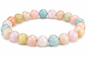 Natural Morganite Gemstone Bracelet | Heart Chakra | Crystal | Stretchable | Everyday Wear | Men & Women