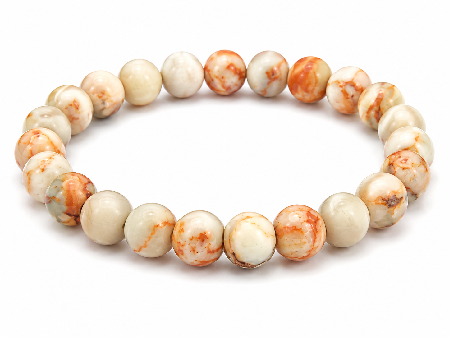 Natural Picasso Jasper Bracelet | Crystal Gemstone | Stretchable | 18g | Men | Everyday Wear