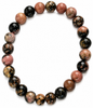 Natural Rhodonite Bracelet | Reiki Feng Shui | 22 Beads 8mm | Charged by Reiki Grand Master | 7 Chakra | Men & Women