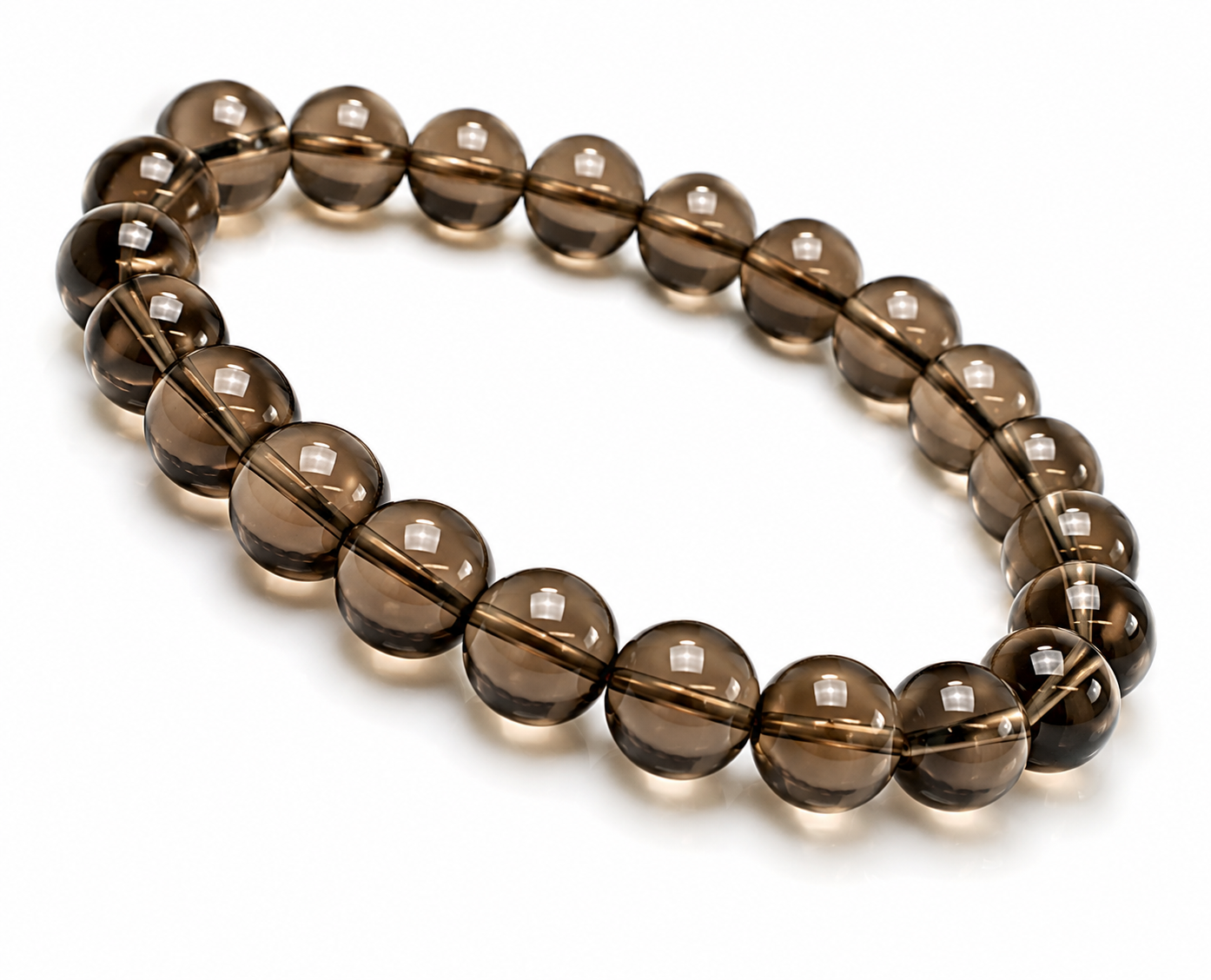Natural Smoky Quartz Bracelet | Reiki Feng Shui | 22 Beads 8mm | Charged by Reiki Grand Master | 7 Chakra | Men & Women