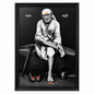 Original Shirdi Sai Baba Black & White Photo Frame - 8 x 10 Size