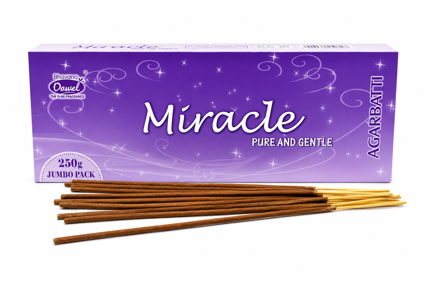 Oswal Miracle Pure & Gentle Agarbatti | 250 GM | Long Lasting Fragrance | Full Peace of Mind | Pooja