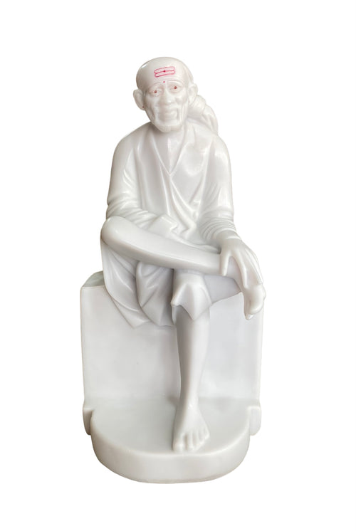 Sai Baba 18 Inch White Marble Statue