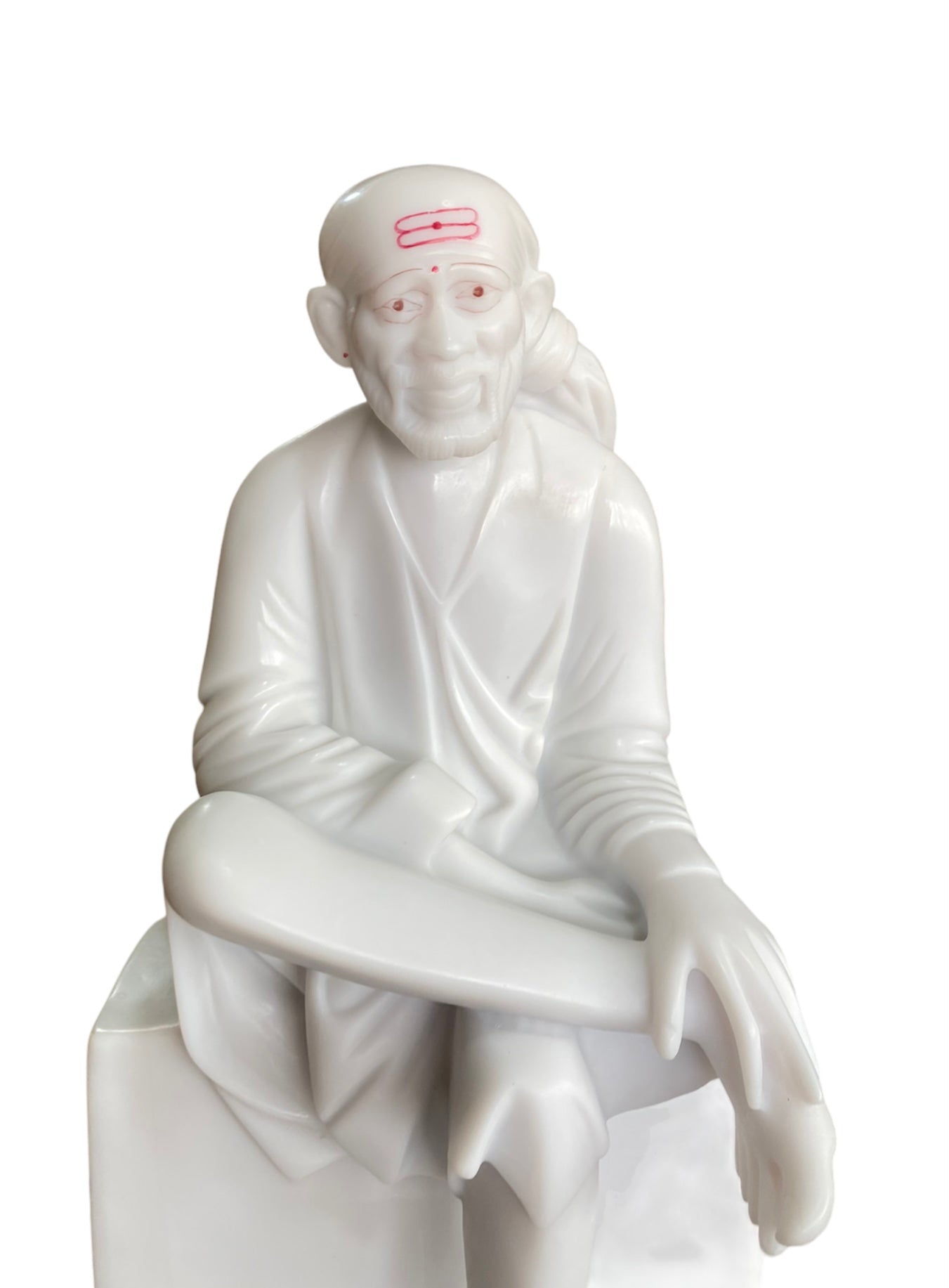Sai Baba 18 Inch White Marble Statue