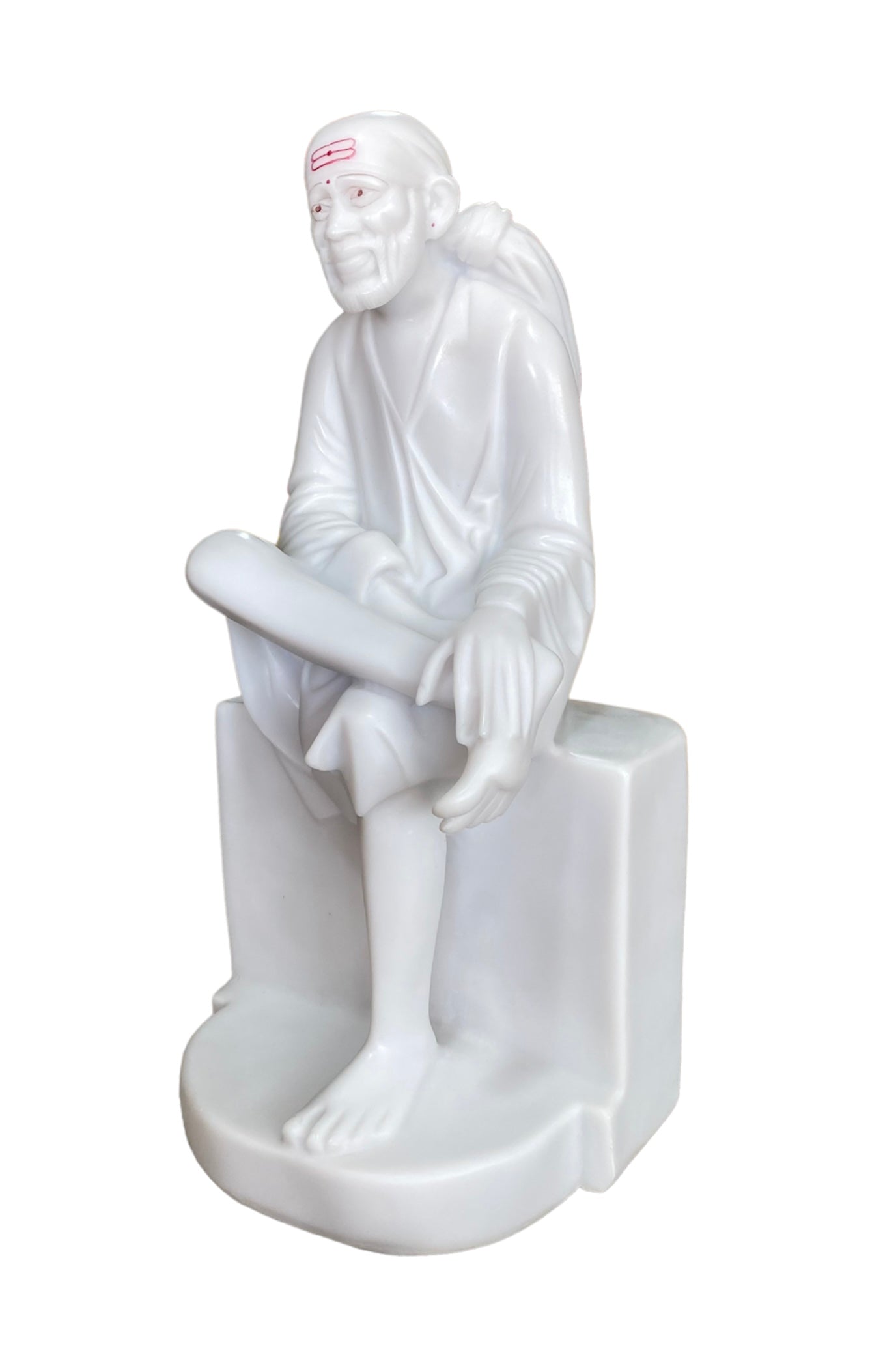 Sai Baba 18 Inch White Marble Statue