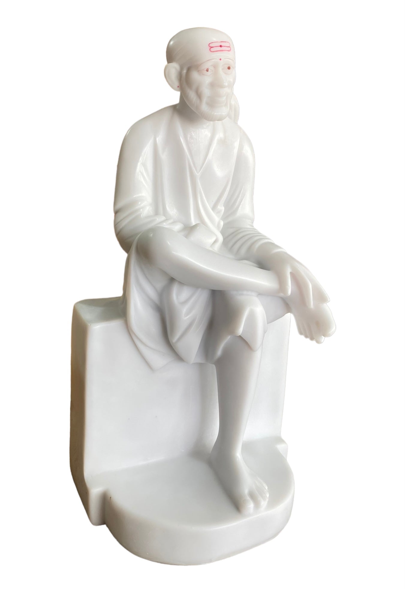 Sai Baba 18 Inch White Marble Statue