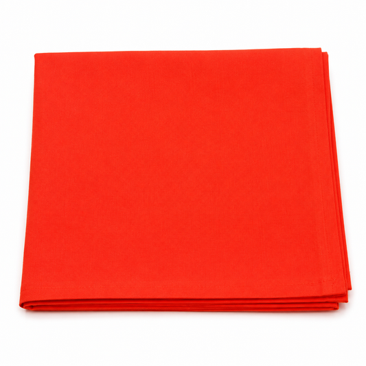 Red Pooja Asan | Size M | 100% Pure Cotton | 47x38 CM | Pooja Temple Office & Car | Sacred Altar Cloth