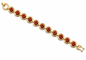 Rudraksha Brass Gold Bracelet | Alloy | 12mm Wide | Fold Over Clasp | 17g | Men & Women | Everyday Wear