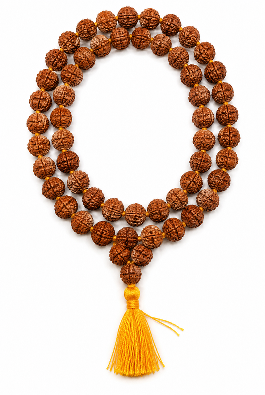 Rudraksha Brown Mala | Cleanses Mind Body & Soul | Health Happiness & Protection | Japa & Pooja