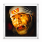 Sai Baba Acrylic Figurine | Car Dashboard, Home & Office Décor | Antique Finish | 11x4x11cm | Multicolour