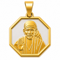 Sai Baba Ashtakoni Octagon Pendant | 25mm | Two Tone Gold | Brass Stainless Steel | Glossy | Men | Everyday Wear