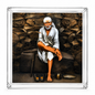 Sai Baba Dagad Colour Acrylic Figurine | Car Dashboard, Home & Office Décor | Antique Finish | 11x4x11cm | Multicolour