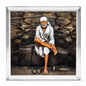 Sai Baba Dagad Idol | Acrylic Showpiece | Colour | Car Dashboard Home & Office Decor | Multicolour | Housewarming Gift