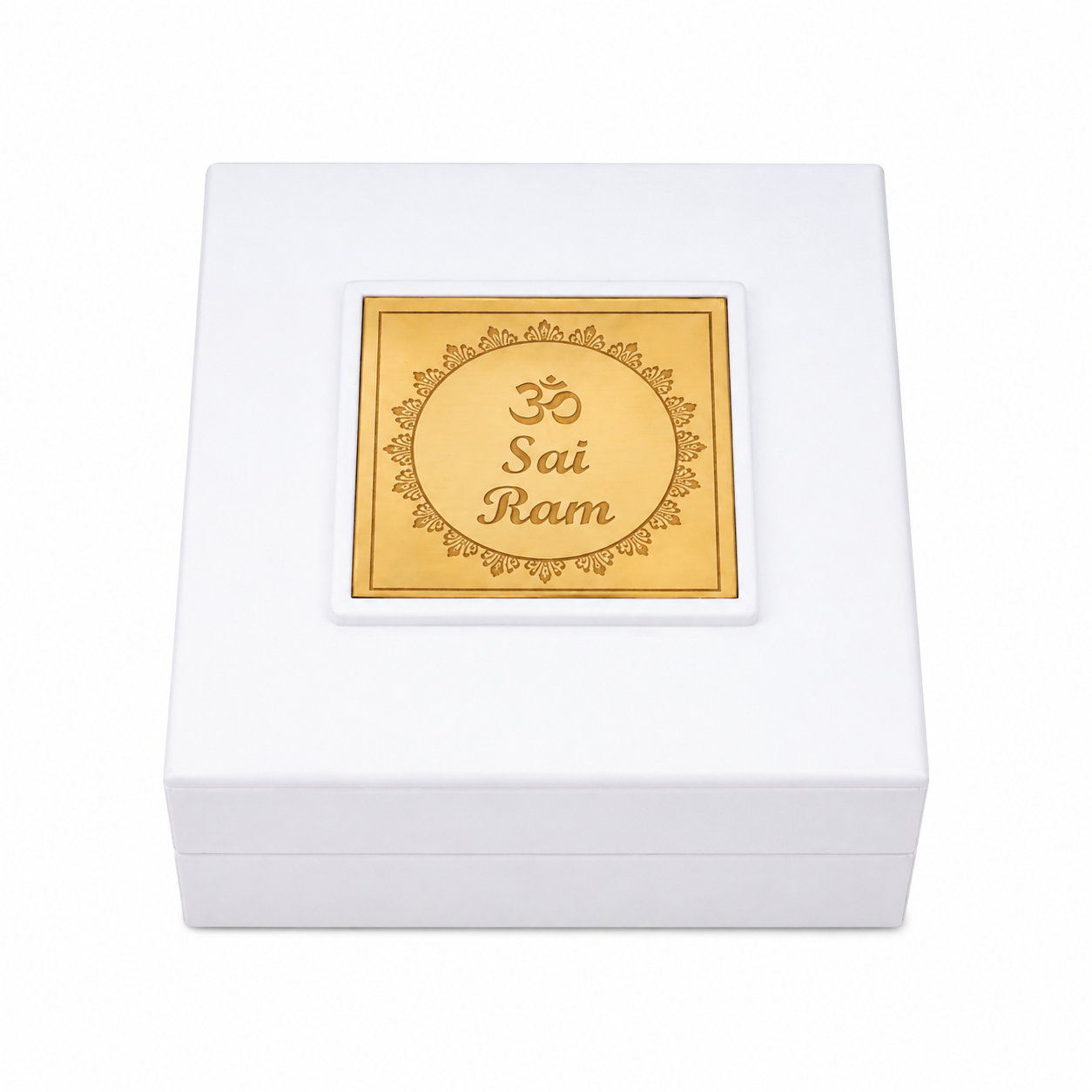 Sai Baba Darshan Box | Gold Plated | 3x3 Inch | Perfect Return & Housewarming Gift