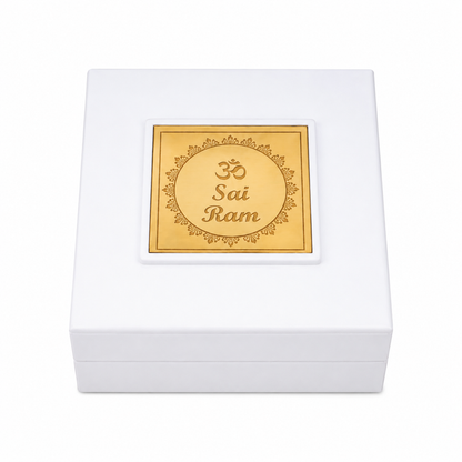 Sai Baba Darshan Box | Gold Plated | 3x3 Inch | Perfect Return & Housewarming Gift