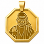 Sai Baba Full Gold Ashtakoni Pendant | 26mm | Brass Stainless Steel | Glossy Gold | Men | Everyday Wear