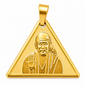 Sai Baba Full Gold Triangle Locket | 25mm | Brass Stainless Steel | Ethnic Collection | Men | Everyday Wear