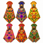 Sai Baba Idol Dress Vastra Shawl | Pack of 6 | For 9 Inch (No. 4) Idol | With Turban | Velcro Lock