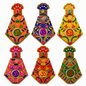 Sai Baba Idol Dress Vastra Shawl | Pack of 6 | For 6.5 Inch (No. 2) Idol | With Turban | Velcro Lock