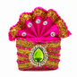 Sai Baba Pagdi Mukut | Size 3A | Pack of 6 | Multicolour | Diamond Stone Work | For Sai Baba, Krishna & Deity Idols